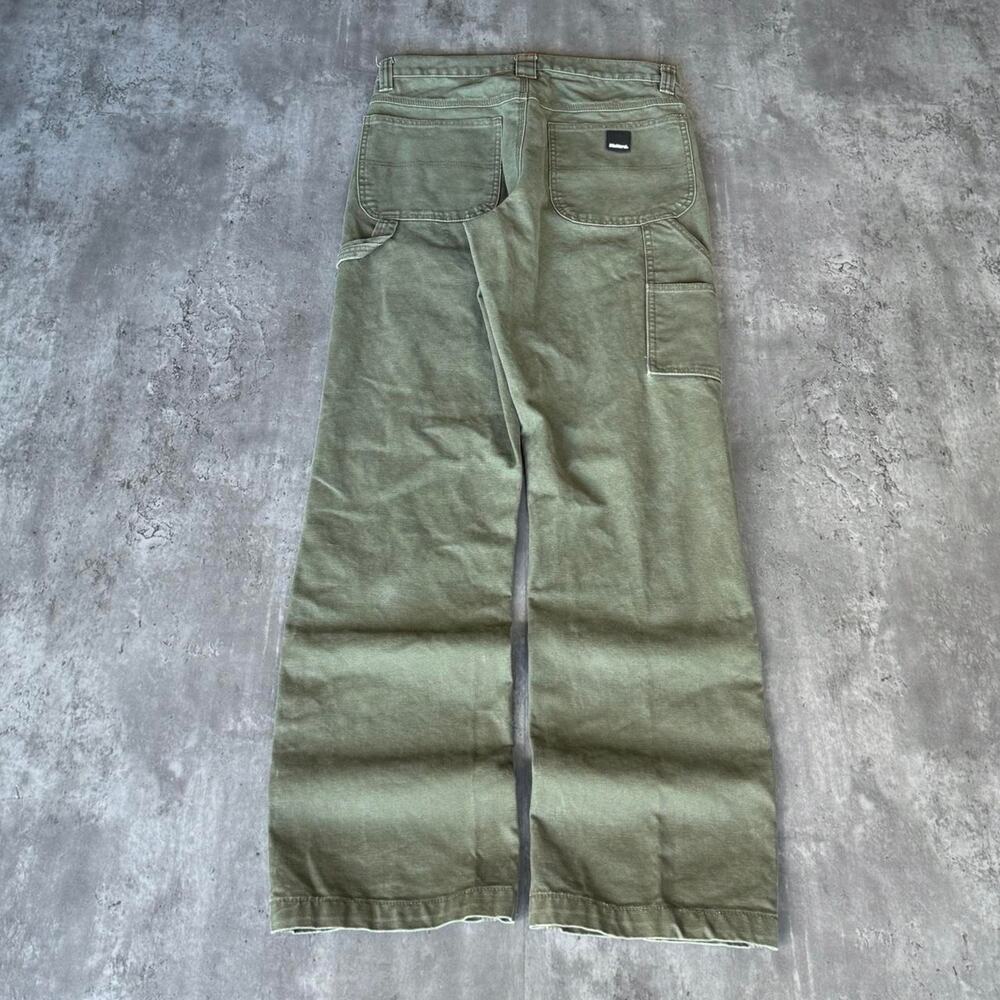 Vintage Y2K Carhartt Style Faded Green Baggy Carpenter Pants
